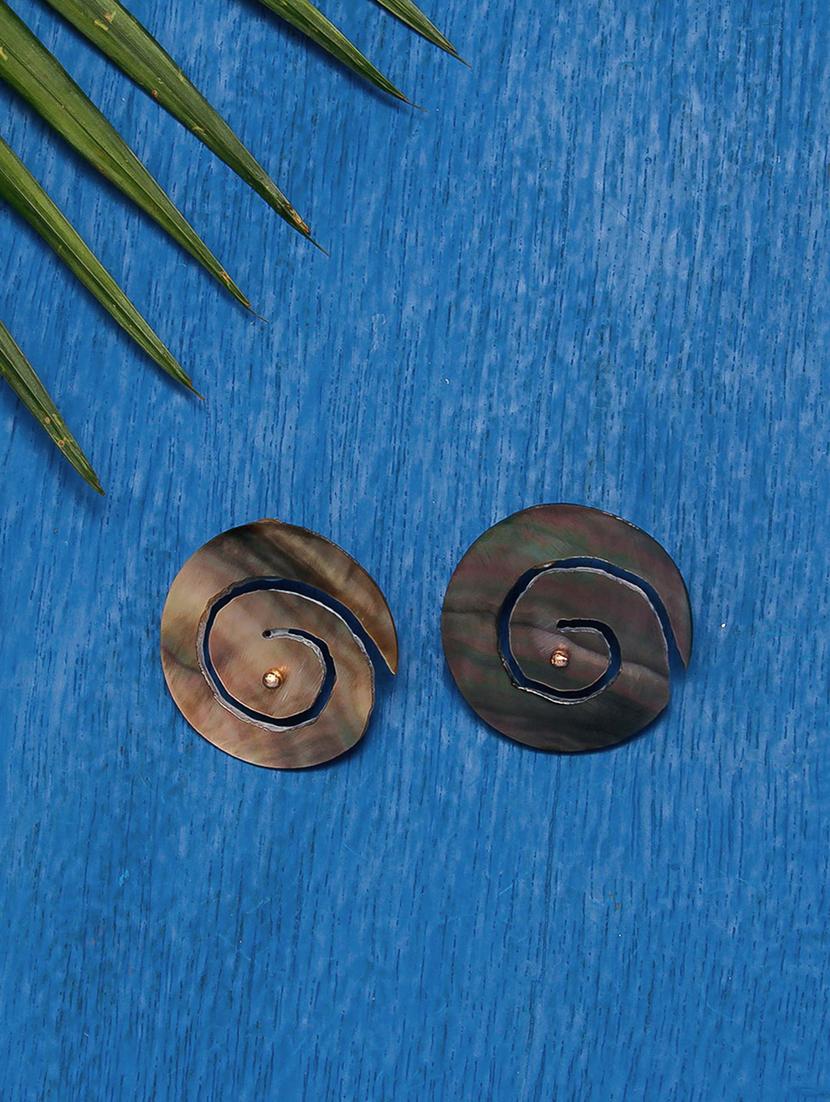 brown metal drop earring - 16311705 - Zoom Image - 1