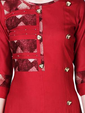 printed straight kurta - 16312096 - Standard Image - 4