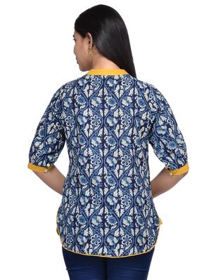 tassel tie-up curved hem tunic - 16312109 - Standard Image - 3