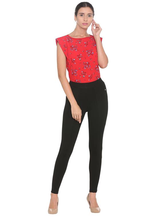 high waist solid jeggings - 16312144 - Zoom Image - 3