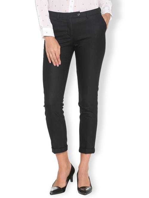 flat front mid rise trouser - 16312147 - Standard Image - 1