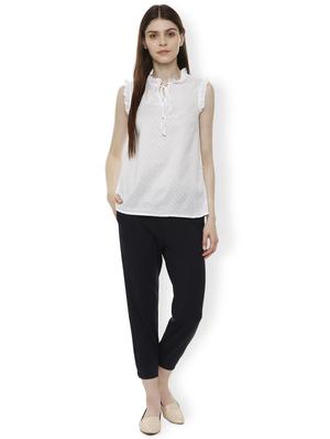 flat front crop pant - 16312154 - Standard Image - 3