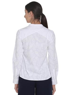 mandarin neck paisley shirt - 16312217 - Standard Image - 2
