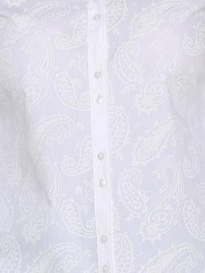 mandarin neck paisley shirt - 16312217 - Standard Image - 4