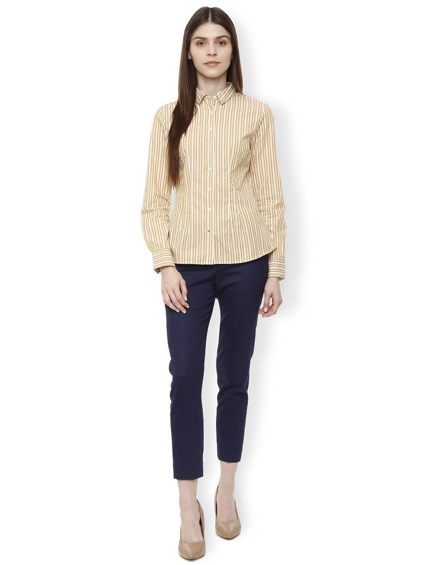 curved hem stripped shirt - 16312228 - Zoom Image - 3