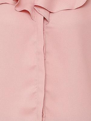 concealed placket ruffle detail top - 16312244 - Standard Image - 4