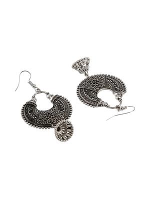 silver metal drop earring - 16312397 - Standard Image - 2