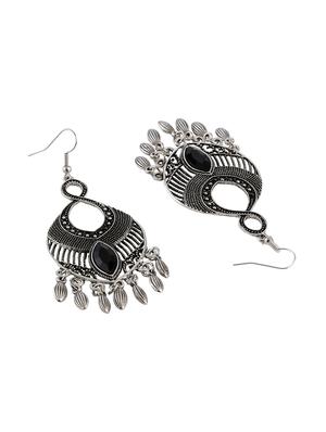 silver metal drop earring - 16312410 - Standard Image - 2