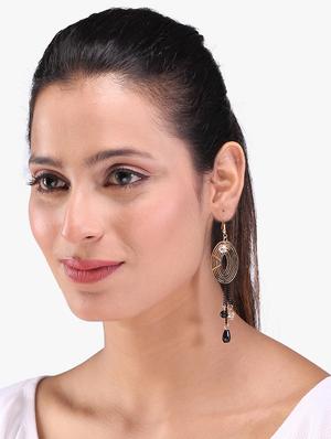 multi colored metal drop earring - 16312424 - Standard Image - 3