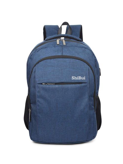navy polyester backpack - 16312453 - Standard Image - 1