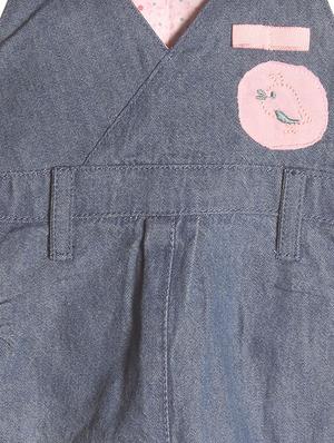 blue cotton romper - 16312529 - Standard Image - 3