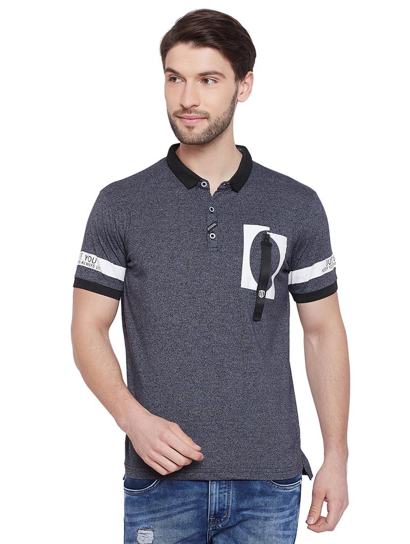 blue solid t-shirt - 16312747 - Zoom Image - 1
