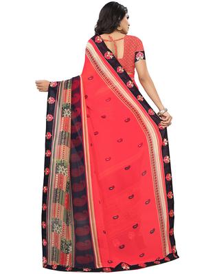 paisley printed saree with blouse - 16313470 - Standard Image - 2