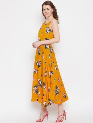 key hole back floral maxi dress - 16314081 - Standard Image - 2