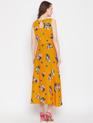 key hole back floral maxi dress - 16314081 - Standard Image - 3