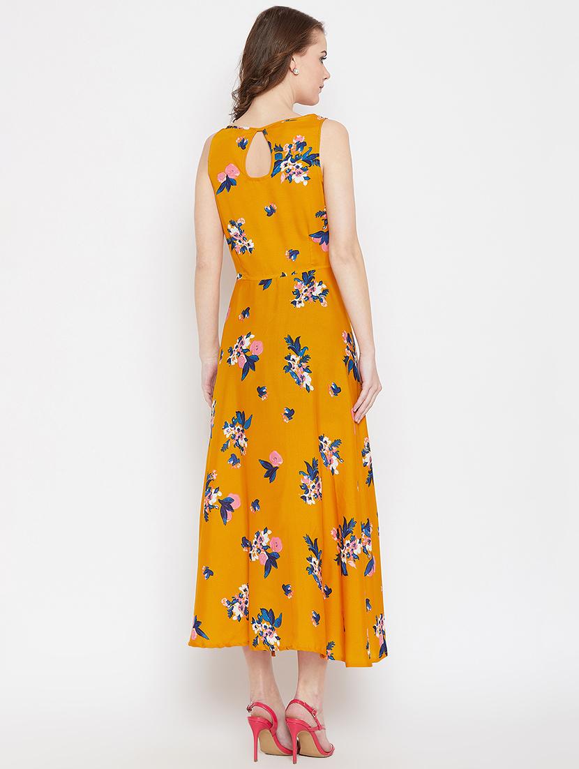 key hole back floral maxi dress - 16314081 - Zoom Image - 3