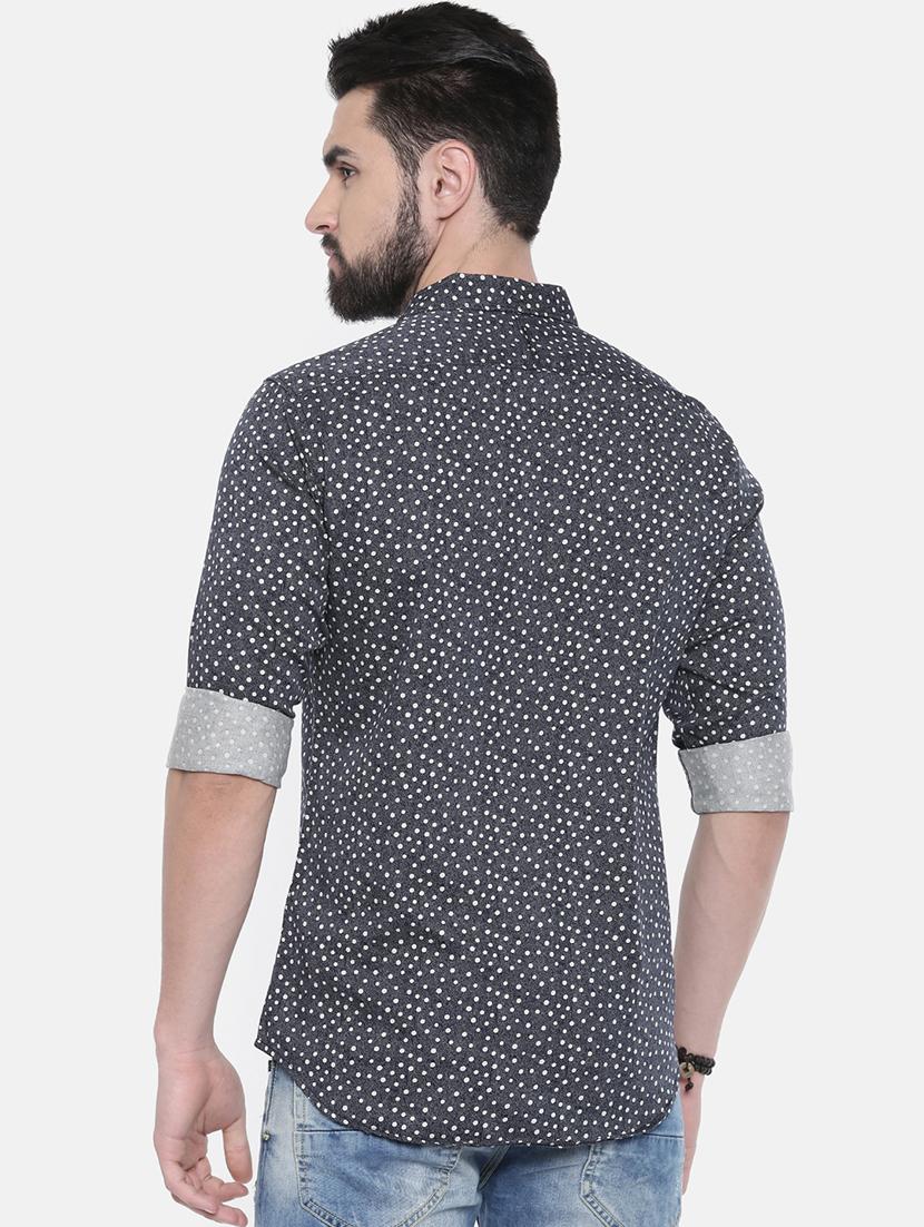 grey polka dot casual shirt - 16314171 - Zoom Image - 3