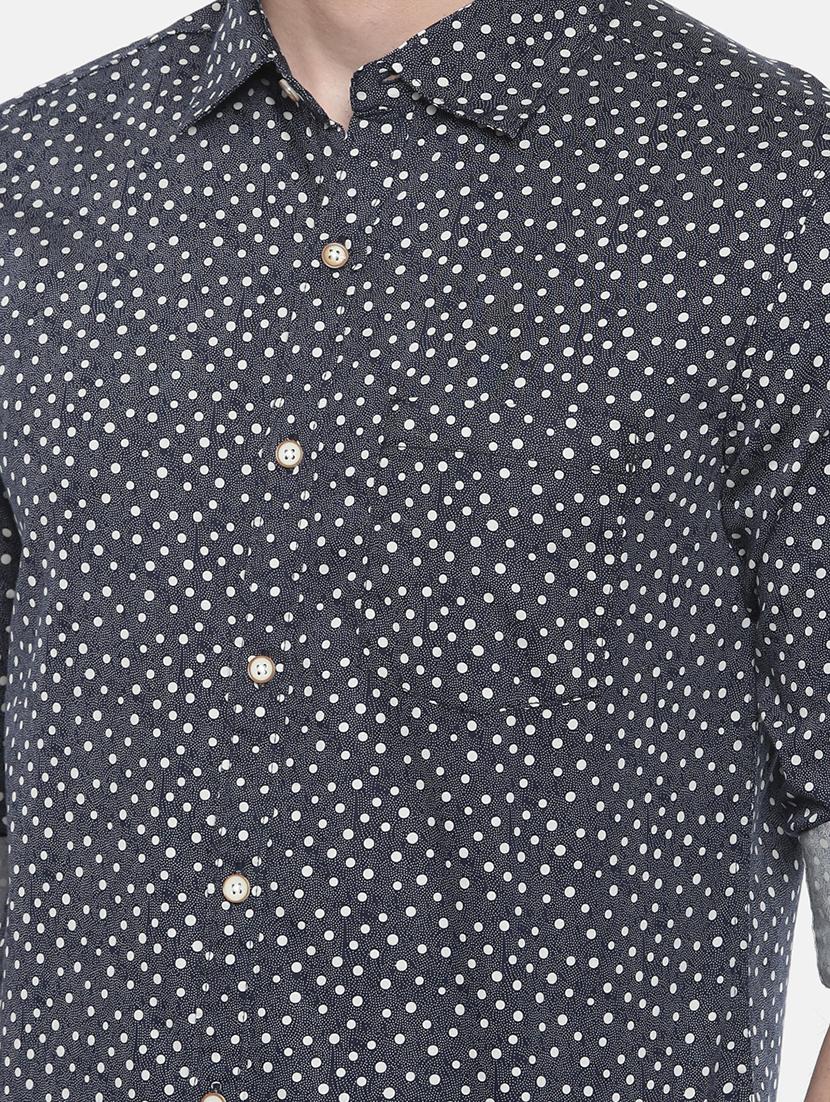 grey polka dot casual shirt - 16314171 - Zoom Image - 4