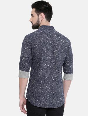 grey printed casual shirt - 16314174 - Standard Image - 3
