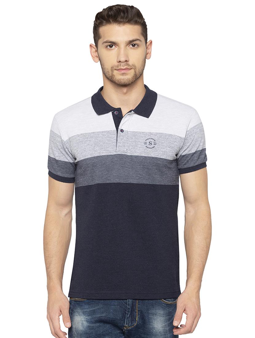 blue striped polo t-shirt - 16314348 - Zoom Image - 1