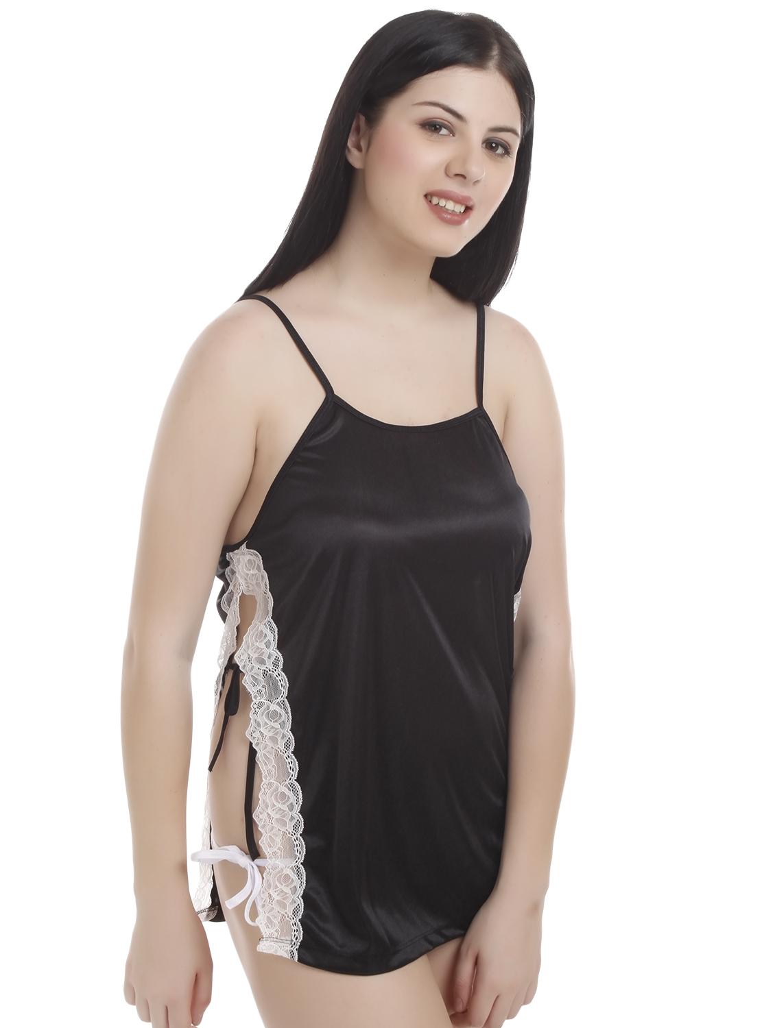 side tie up babydoll with g-string - 16314790 - Zoom Image - 2