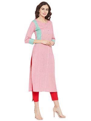 solid straight kurta - 16314874 - Standard Image - 2