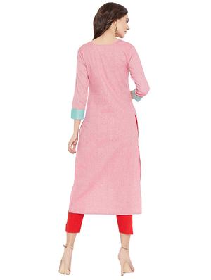 solid straight kurta - 16314874 - Standard Image - 3