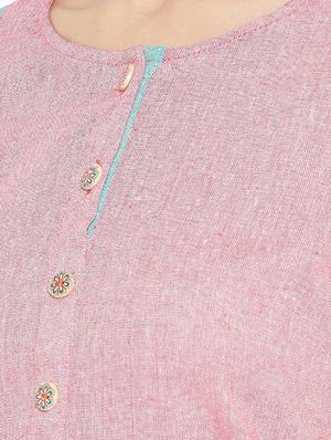 solid straight kurta - 16314874 - Standard Image - 4