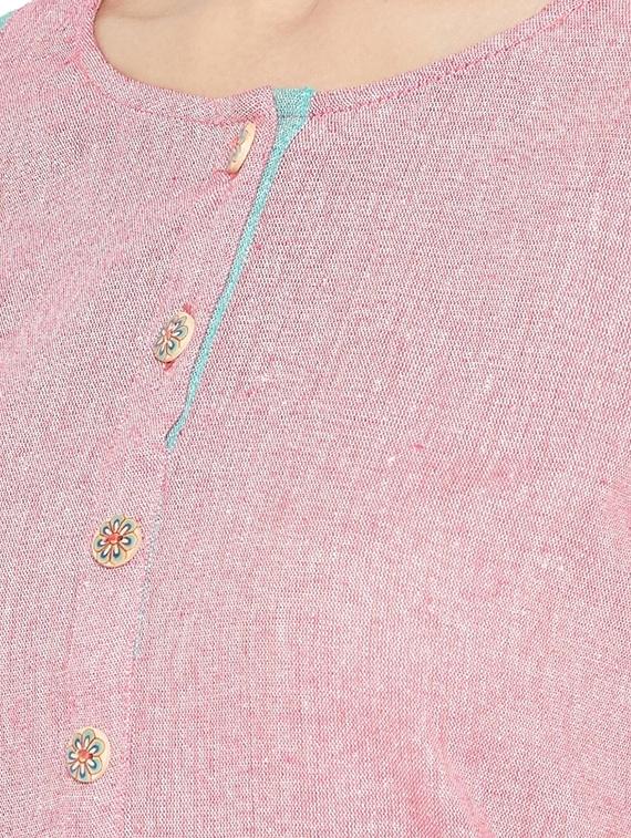 solid straight kurta - 16314874 - Zoom Image - 4