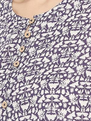 printed flared kurta - 16314878 - Standard Image - 4