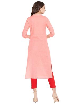 solid straight kurta - 16314885 - Standard Image - 3