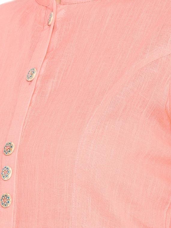 solid straight kurta - 16314885 - Zoom Image - 4