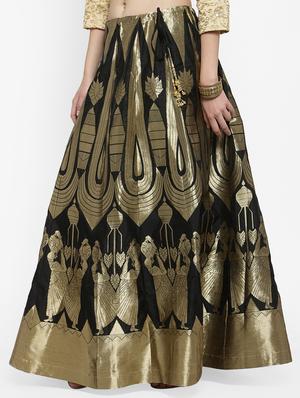 foil printed flared skirt - 16315214 - Standard Image - 2