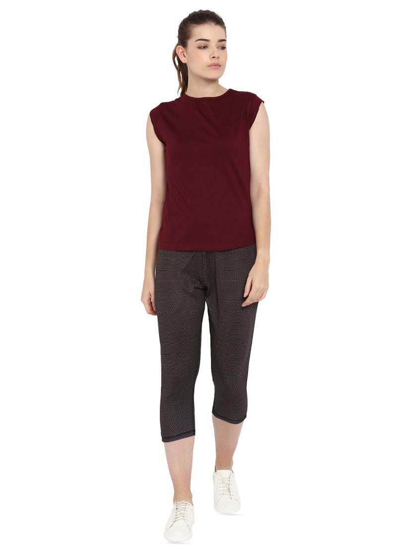 crew neck cap sleeved solid tee - 16316338 - Zoom Image - 4
