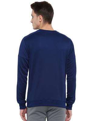navy blue typographic chest printed sweatshirt - 16316400 - Standard Image - 3