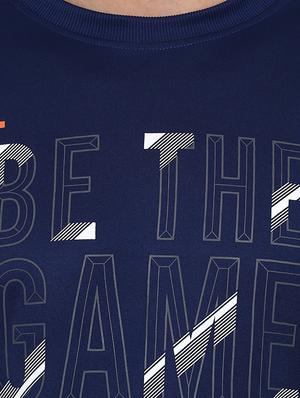 navy blue typographic chest printed sweatshirt - 16316400 - Standard Image - 5