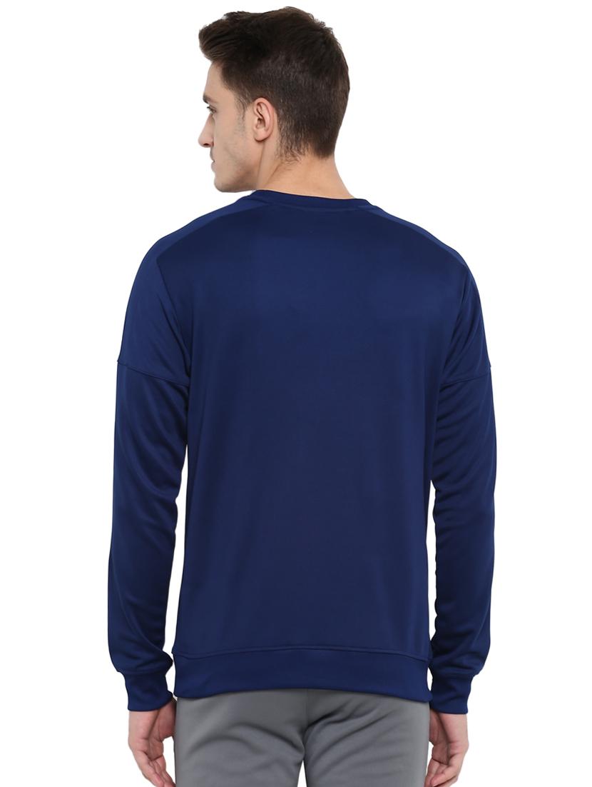 navy blue typographic chest printed sweatshirt - 16316400 - Zoom Image - 3