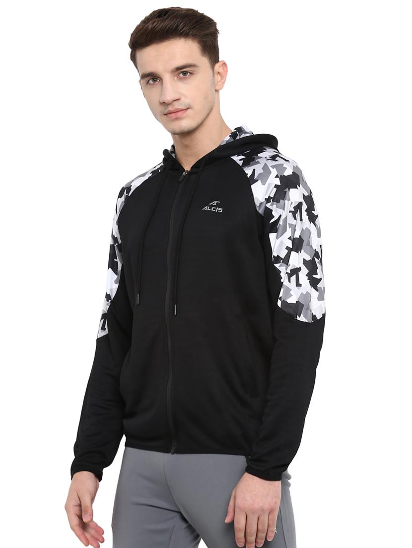 black printed raglan sweatshirt - 16316407 - Zoom Image - 2