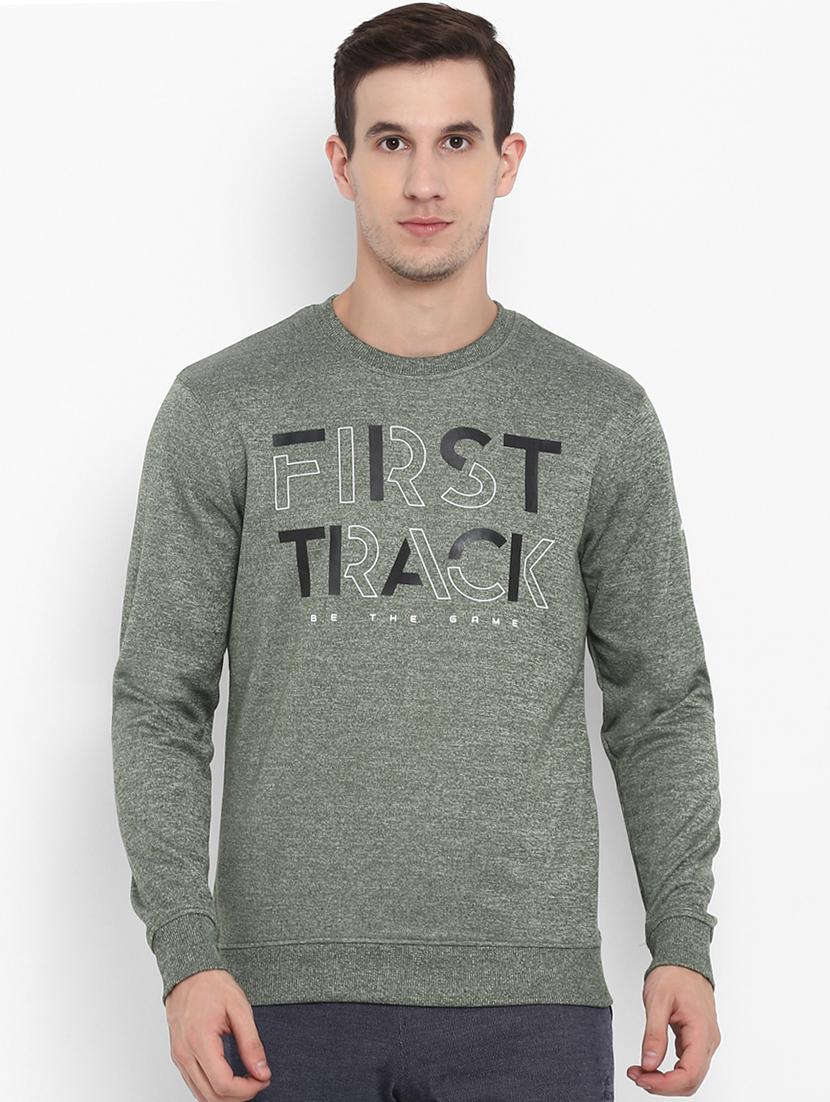 grey typographic chest printed sweatshirt - 16316419 - Zoom Image - 1