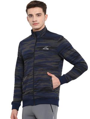 navy blue camouflage all over print sweatshirt - 16316597 - Standard Image - 2
