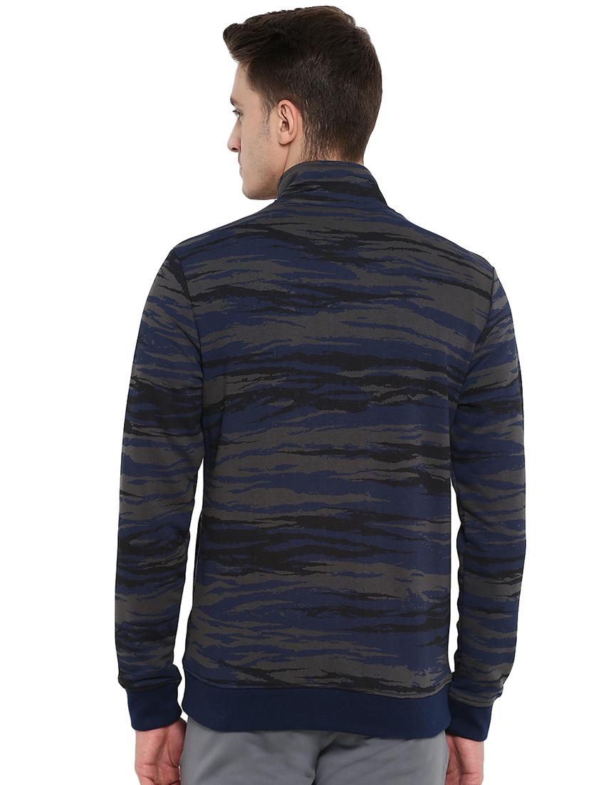 navy blue camouflage all over print sweatshirt - 16316597 - Zoom Image - 3