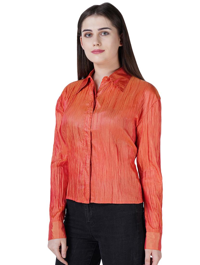 concealed placket long sleeved shirt - 16316789 - Zoom Image - 2