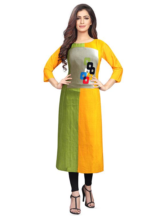 digital printed straight kurta - 16317049 - Zoom Image - 1
