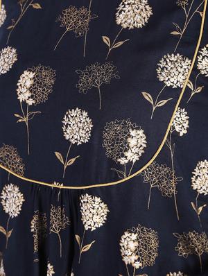 block printed a-line kurti - 16317147 - Standard Image - 6
