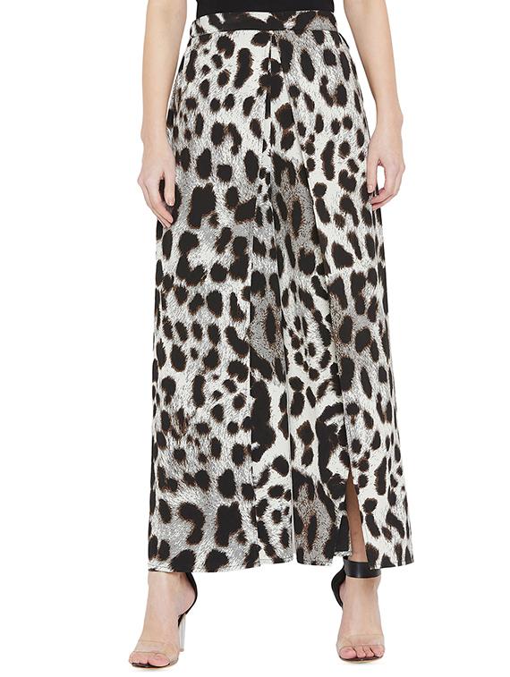animal print high rise palazzo - 16319124 - Zoom Image - 1