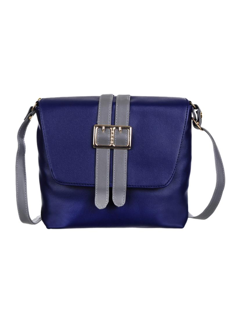 blue leatherette (pu) regular sling bag - 16319491 - Zoom Image - 1