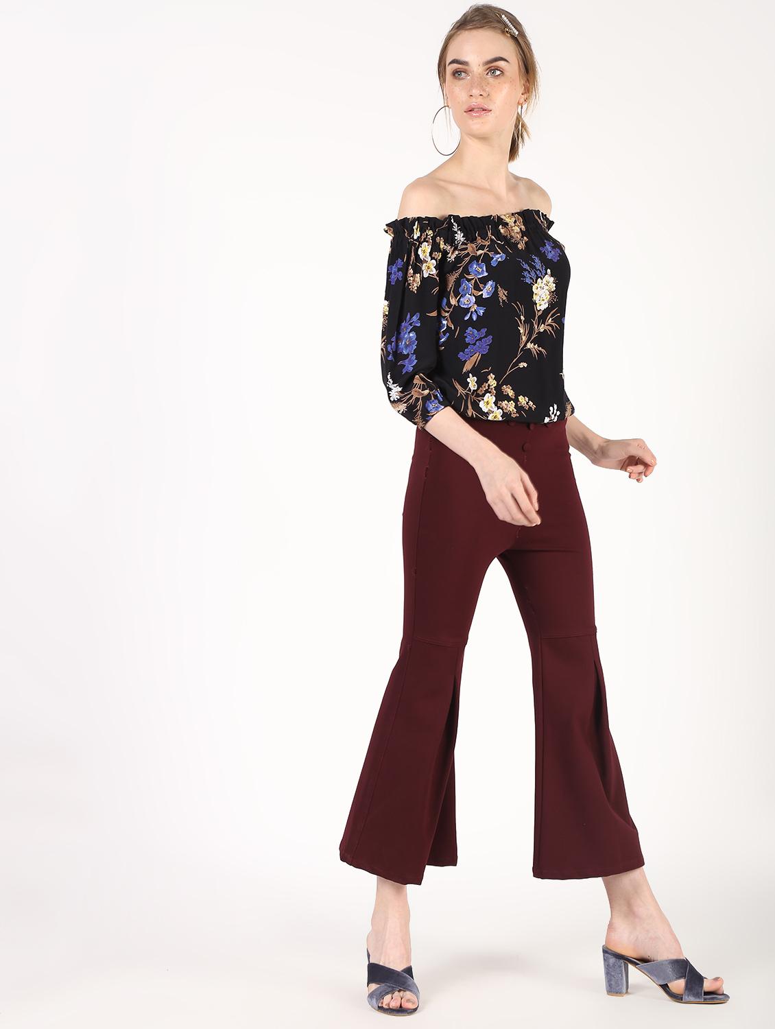 off shoulder floral top - 16320278 - Zoom Image - 1