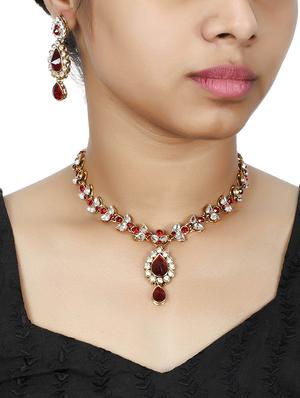 red brass short necklace - 16320423 - Standard Image - 3