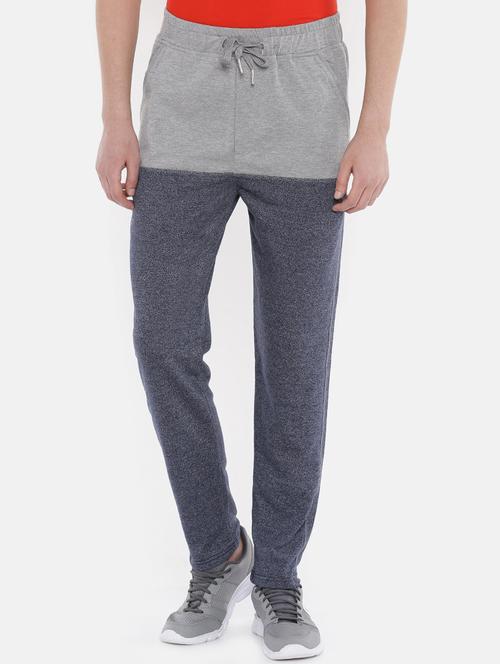 grey color block track pant - 16320901 - Standard Image - 1