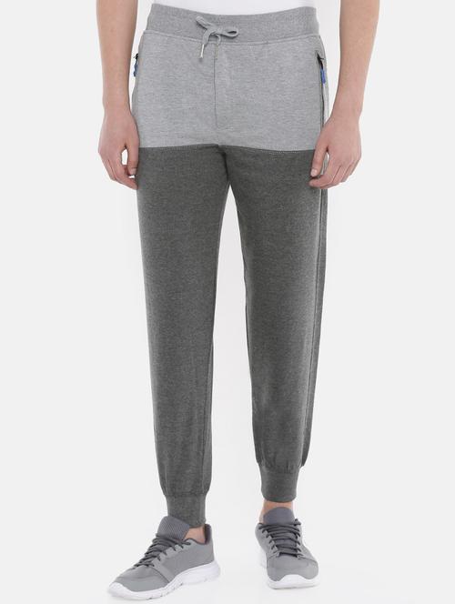 grey color block jogger - 16320904 - Standard Image - 1